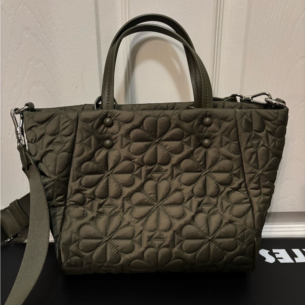 Kate Spade Tilly Quilted Small Tote Bag Green